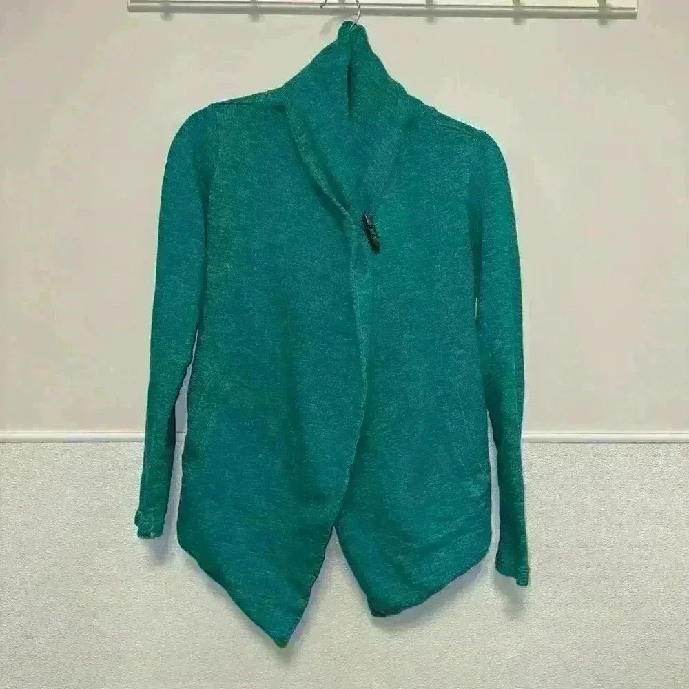The North Face Teal Cardigan (XS) (HAS HOLE ON SLEEVE)
